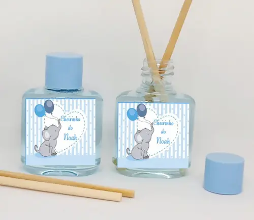 Aromatizador Chá de Bebê/maternidade Elefantinho Azul