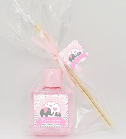 Aromatizador Chá de Bebê/maternidade Elefantinha Rosa
