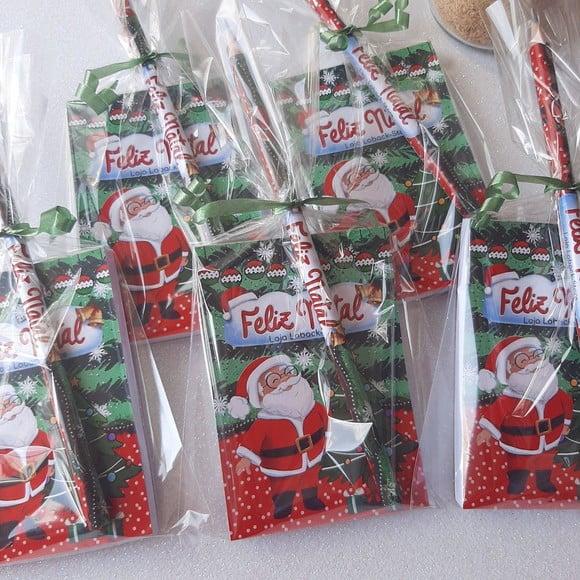 Bloquinho de Anotação + Lápis Fim de Ano Natal