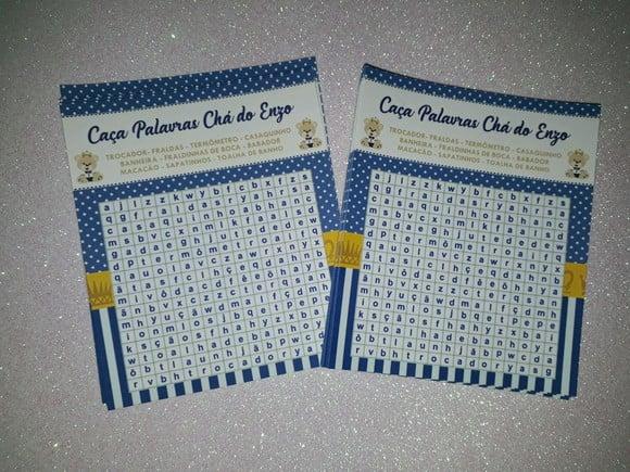 Caça Palavras para Chá de Bebê