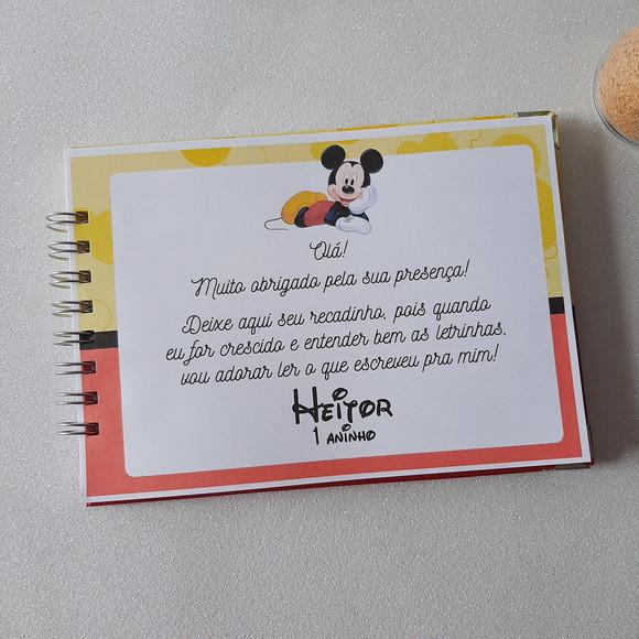Caderno de Recados Aniversário Mickey