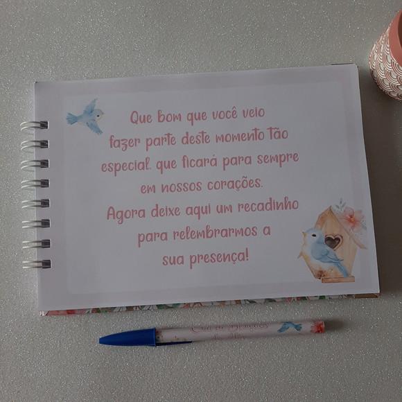 Caderno de Recados Chá de Bebê