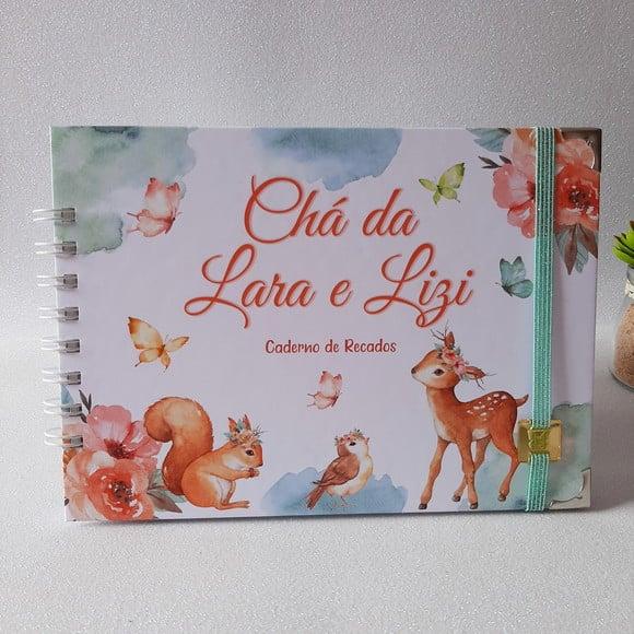 Caderno de Recados Chá de Bebê Bosque Menina