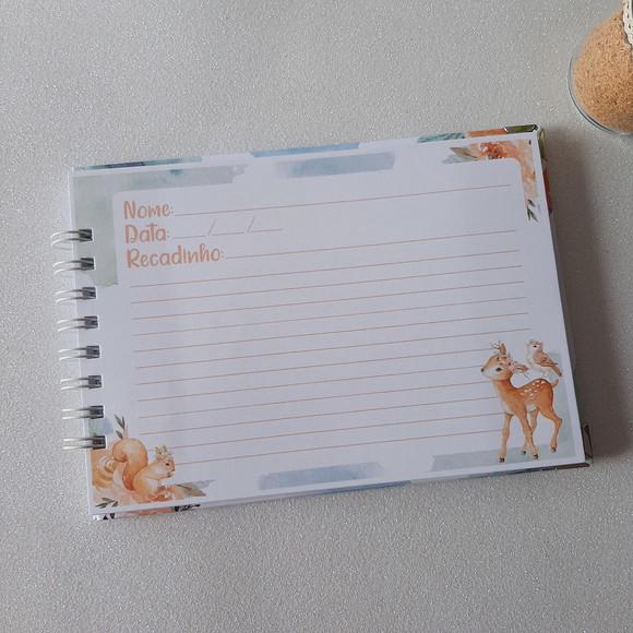 Caderno de Recados Chá de Bebê Bosque Menina