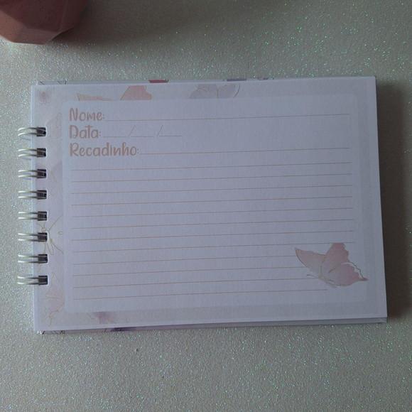 Caderno de Recados Chá de Bebê Borboleta