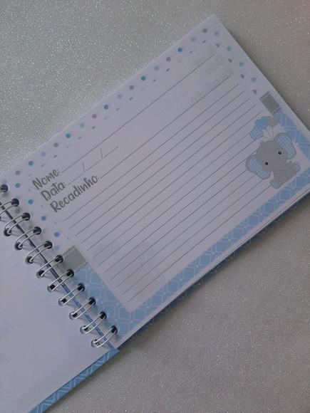 Caderno de Recados Chá de Bebê Elefantinho