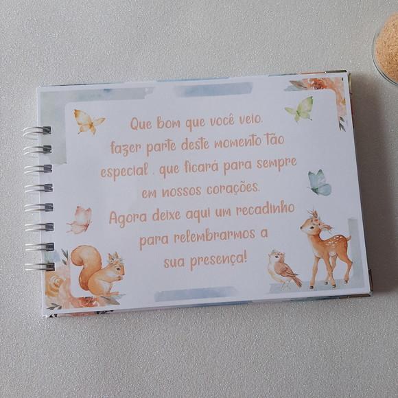 Caderno de Recados Chá de Bebê Bosque Menina
