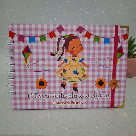Caderno de Recados Chá de Bebê Junino