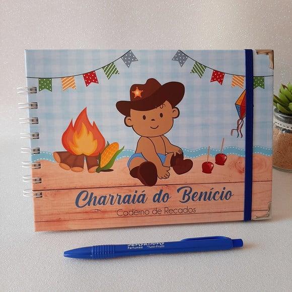 Caderno de Recados Chá de Bebê Junino