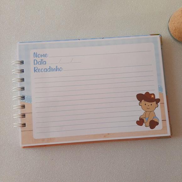 Caderno de Recados Chá de Bebê Junino