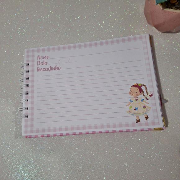 Caderno de Recados Chá de Bebê Junino