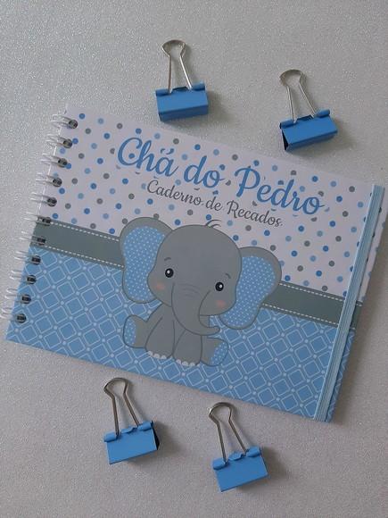 Caderno de Recados Chá de Bebê Elefantinho