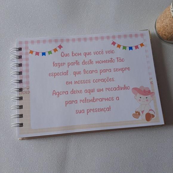 Caderno de Recados Chá de Bebê Junino