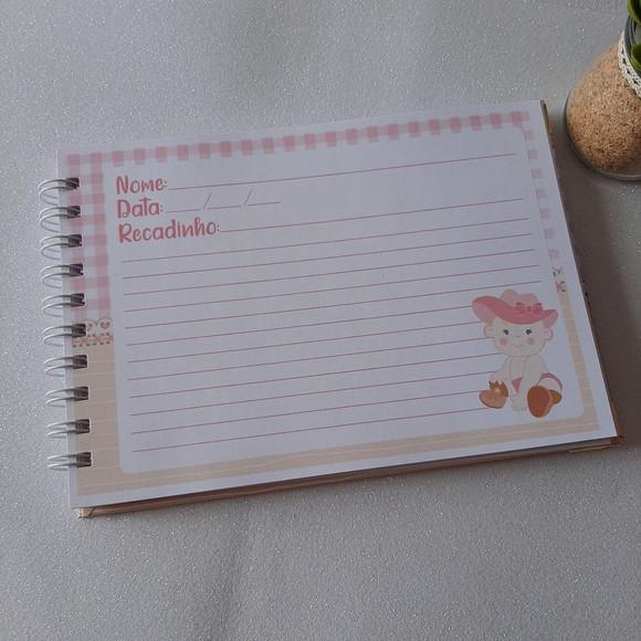 Caderno de Recados Chá de Bebê Junino