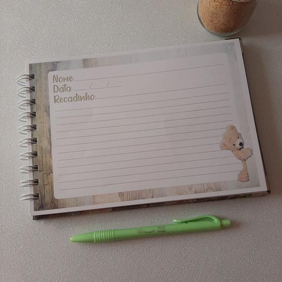 Caderno de Recados Chá de Bebê Ursinho