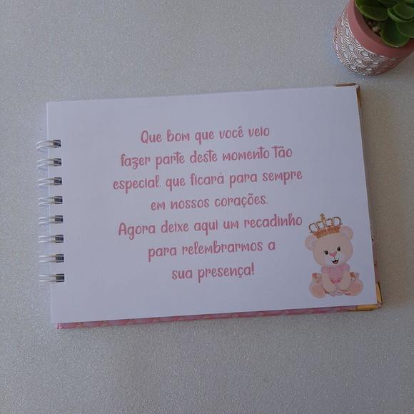 Caderno de Recados Chá de Bebê Ursinha