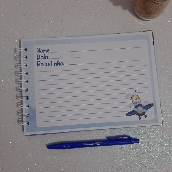 Caderno de Recados Chá de Bebê Ursinho