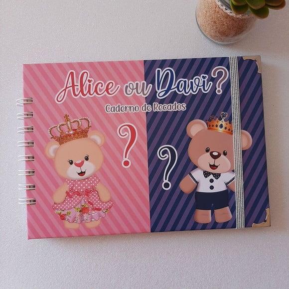 Caderno de Recados Chá Revelação