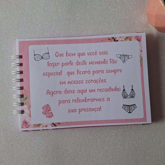 Caderno de Recados Chá de Lingerie