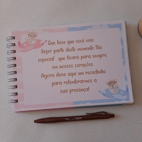 Caderno de Recados Chá Revelação