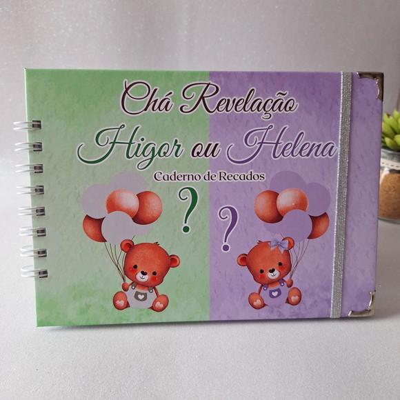 Caderno de Recados Chá Revelação Ursinhos