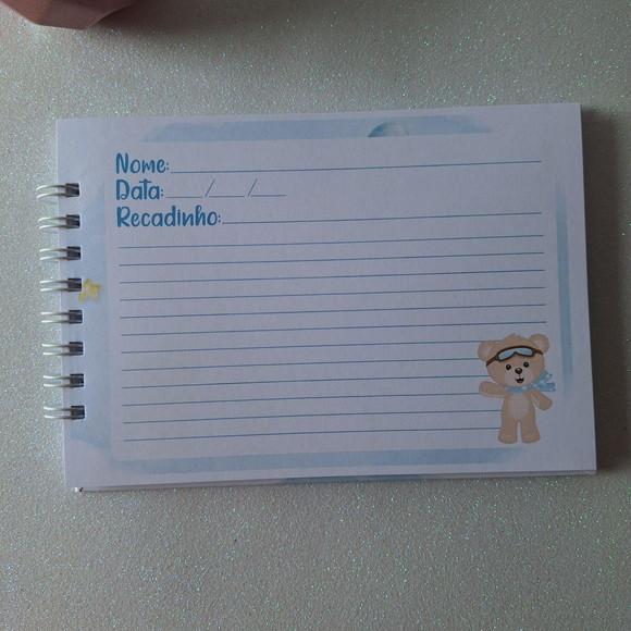 Caderno de Recados Chá Revelação Ursinhos Aviador