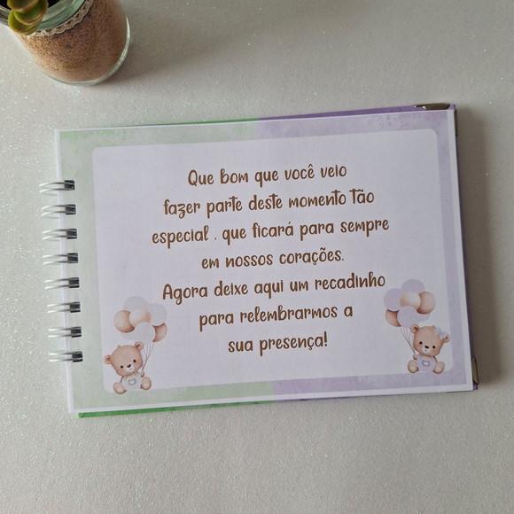 Caderno de Recados Chá Revelação Ursinhos