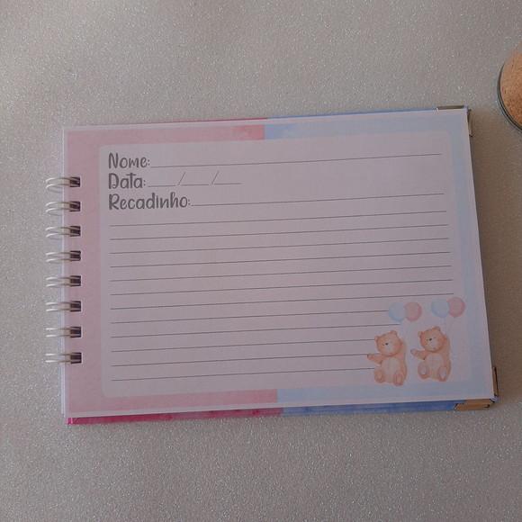Caderno de Recados Chá Revelação Ursinhos