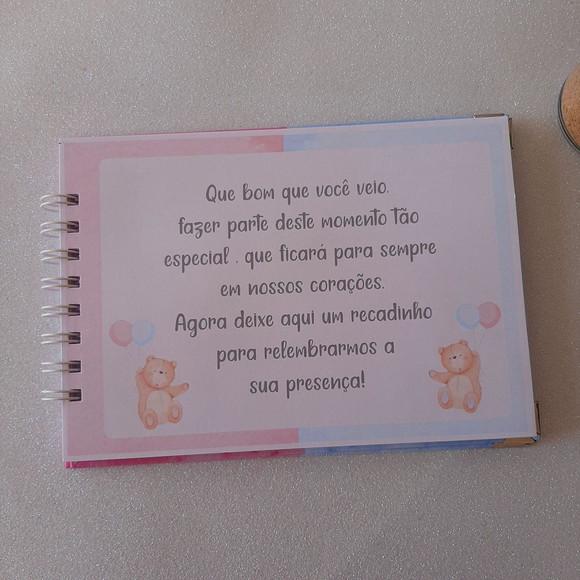Caderno de Recados Chá Revelação Ursinhos
