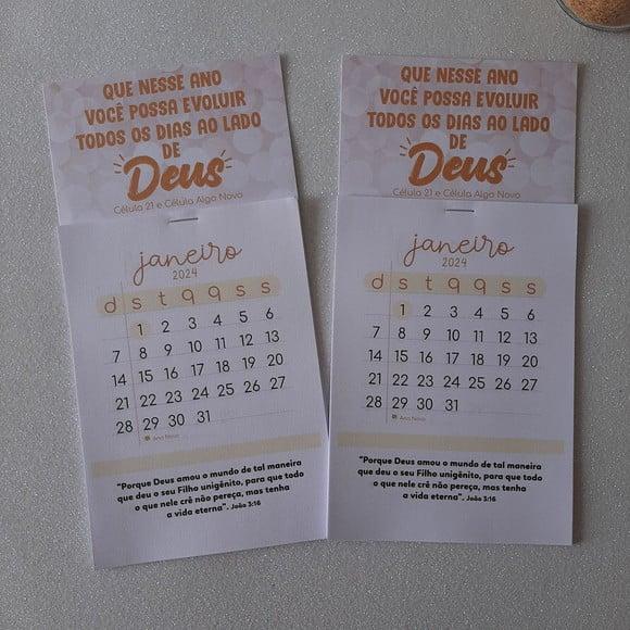Calendário A6 com Imã