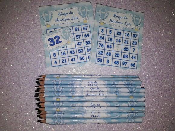 Cartela de Bingo + Lápis Balão