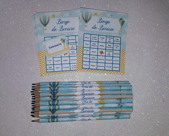 Cartela de Bingo + Lápis Balão Pipa
