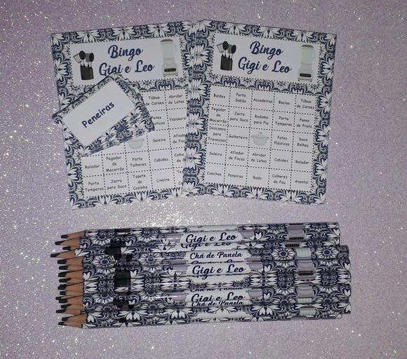 Cartela de Bingo + Lápis Chá de Cozinha
