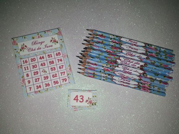 Cartela de Bingo + Lápis Chá de Cozinha