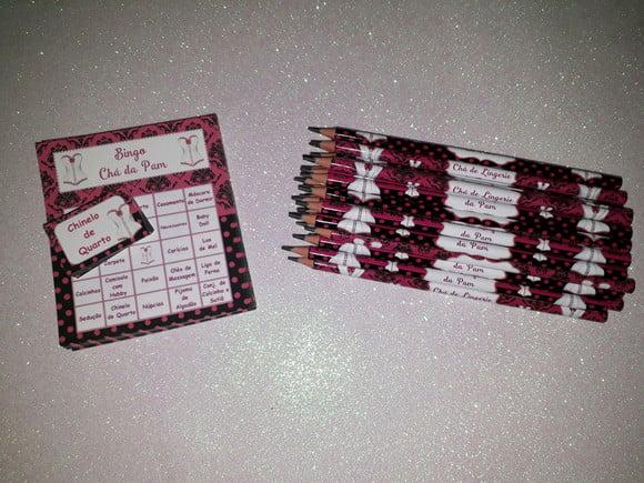 Cartela de Bingo + Lápis Cha de Lingerie
