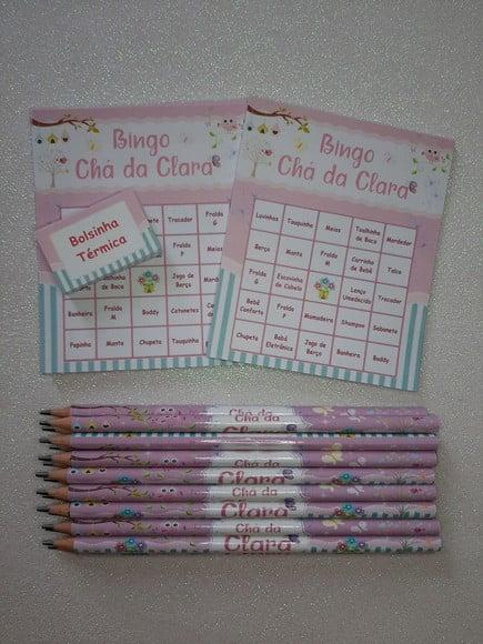 Cartela de Bingo + Lápis Jardim Encantado