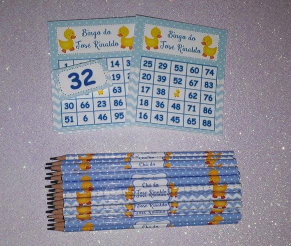 Cartela de Bingo + Lápis Patinho