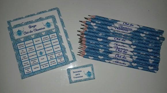 Cartela de Bingo + Lápis Personalizado