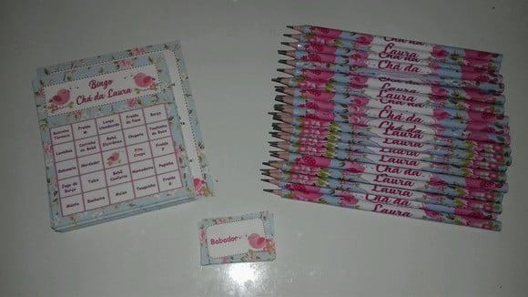 Cartela de Bingo + Lápis Personalizado