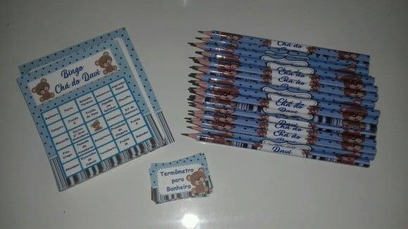 Cartela de Bingo + Lápis Personalizado