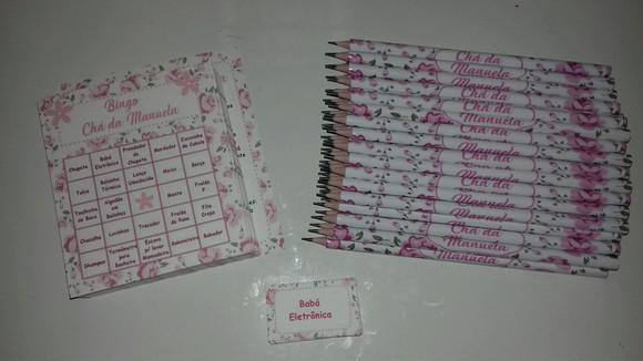 Cartela de Bingo + Lápis Personalizado