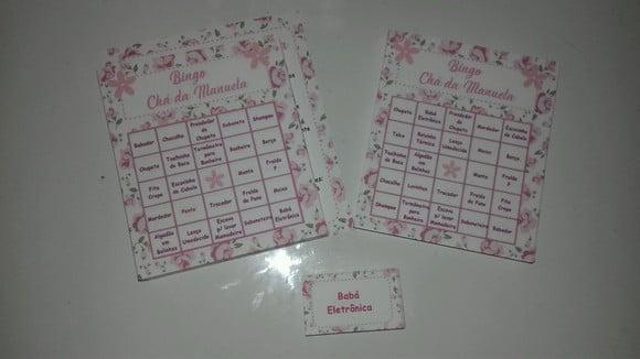 Cartela de Bingo + Lápis Personalizado