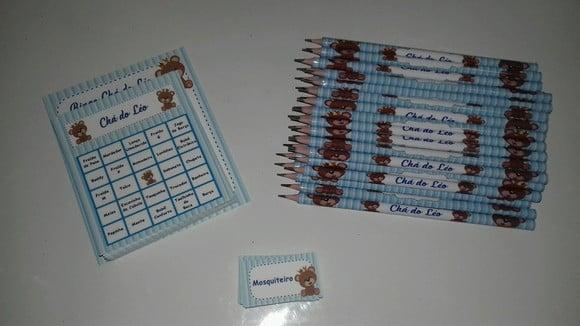 Cartela de Bingo + Lápis Personalizado