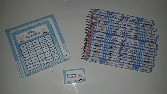 Cartela de Bingo + Lápis Personalizado