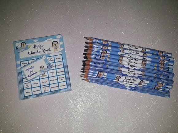 Cartela de Bingo + Lápis Personalizado Aviador