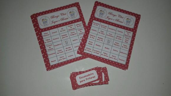 Cartela de Bingo + Lápis Personalizado