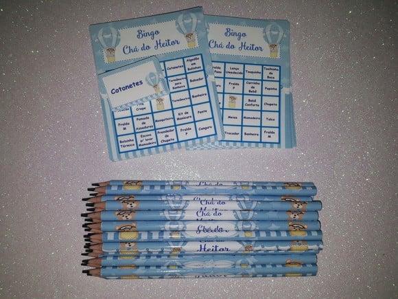 Cartela de Bingo + Lápis Ursinho Baloeiro