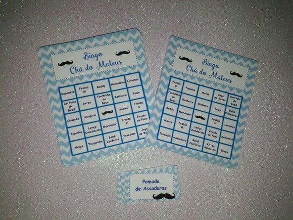 Cartela de Bingo para Chá de Bebê
