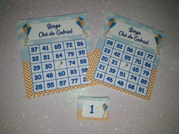 Cartela de Bingo para Chá de Bebê