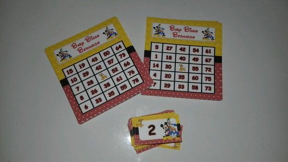 Cartela de Bingo para Chá de Bebê